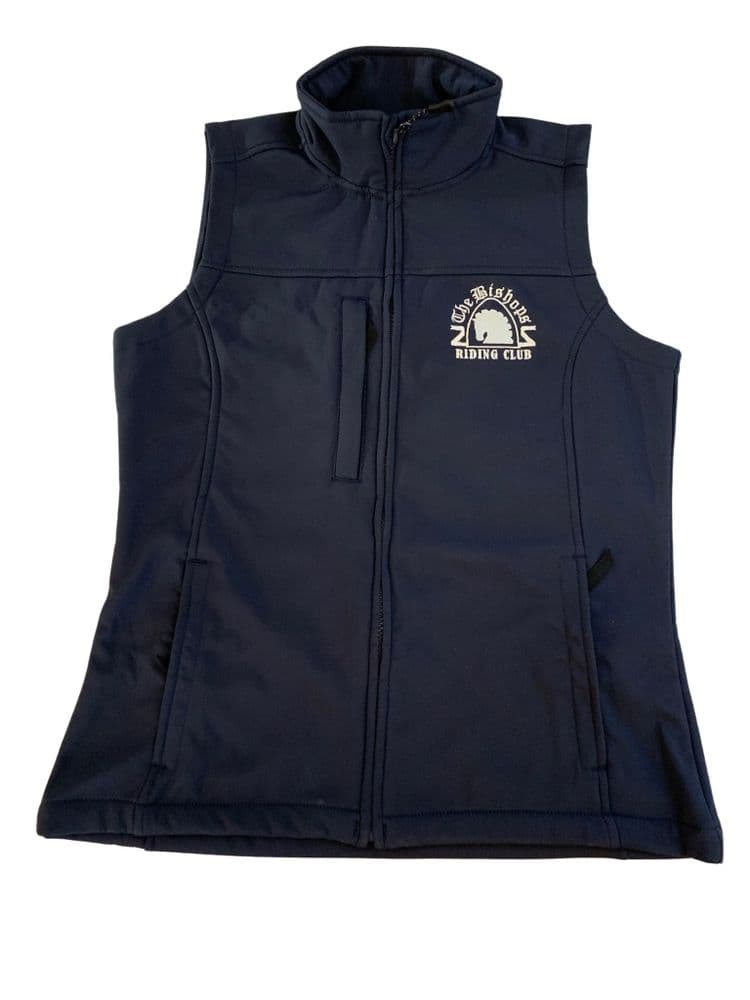 Bishops Riding Club Ladies Navy Softshell Gilets
