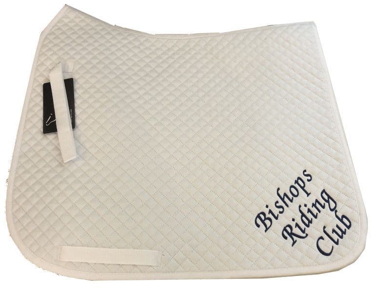 Bishops Riding Club White Dressage Saddlecloths