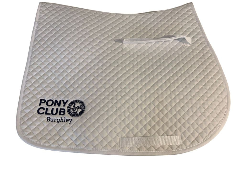 Burghley GP White saddlecloth