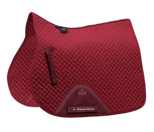 Burgundy Austin Friars Pony Size Premier Equine Cotton GP/ Jump Saddle Pad