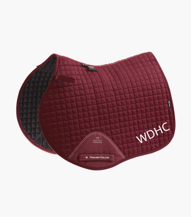 Burgundy Warlingham & District HC Full Size  Premier Equine Close Contact Cotton GP/ Jump Saddle Pad