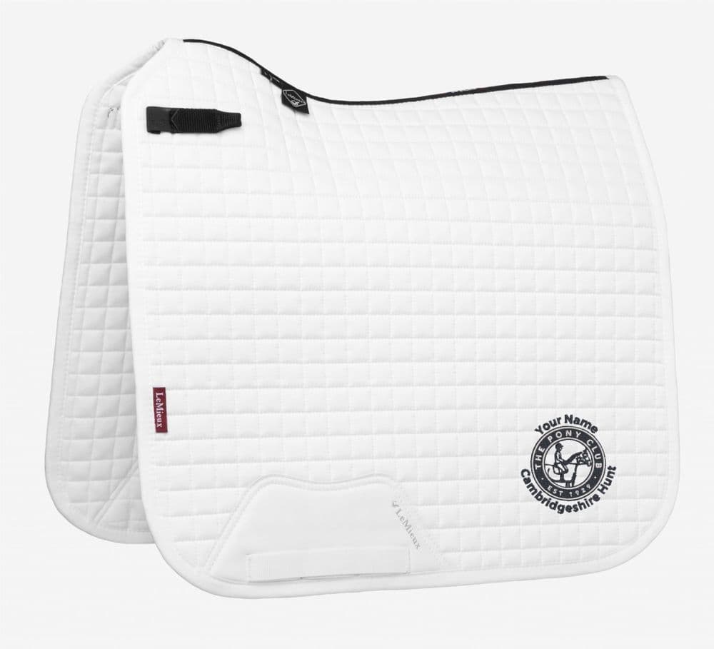 Cambridgeshire Hunt PC White LeMieux Dressage Saddle Pad