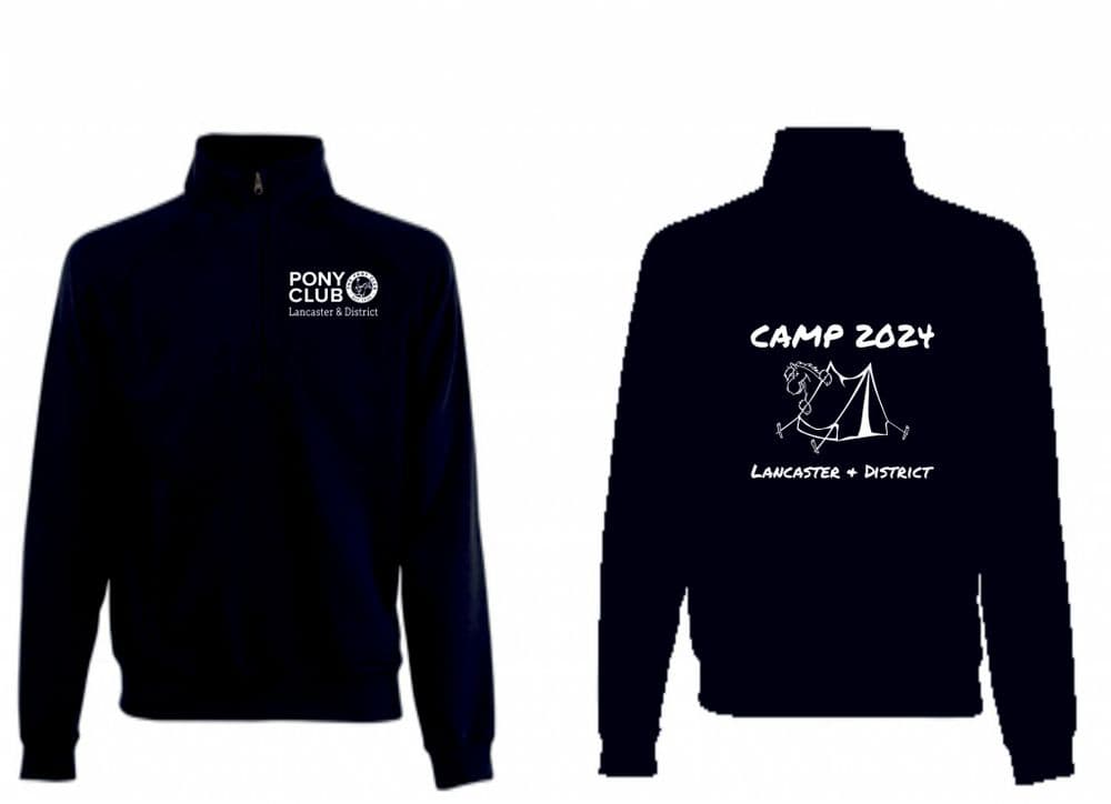 CAMP 24 Adult Lancaster & District  Navy  Quarter Zip Sweatshirt SS830
