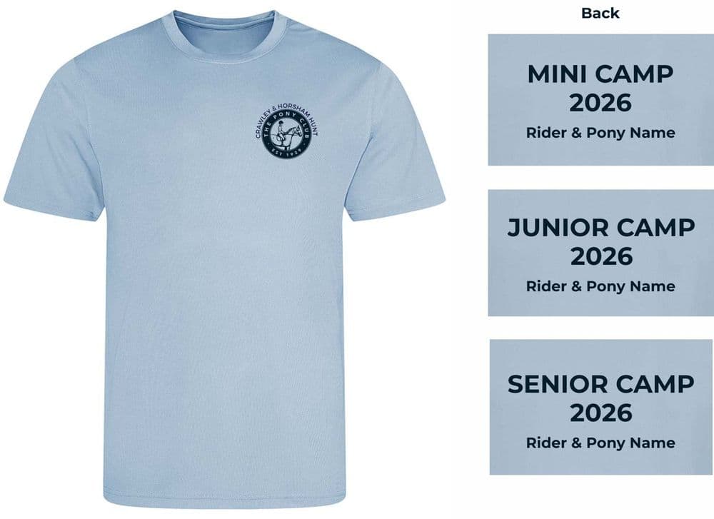 CAMP 26 Adults Crawley & Horsham Hunt Sky Cool T-shirt - JC001