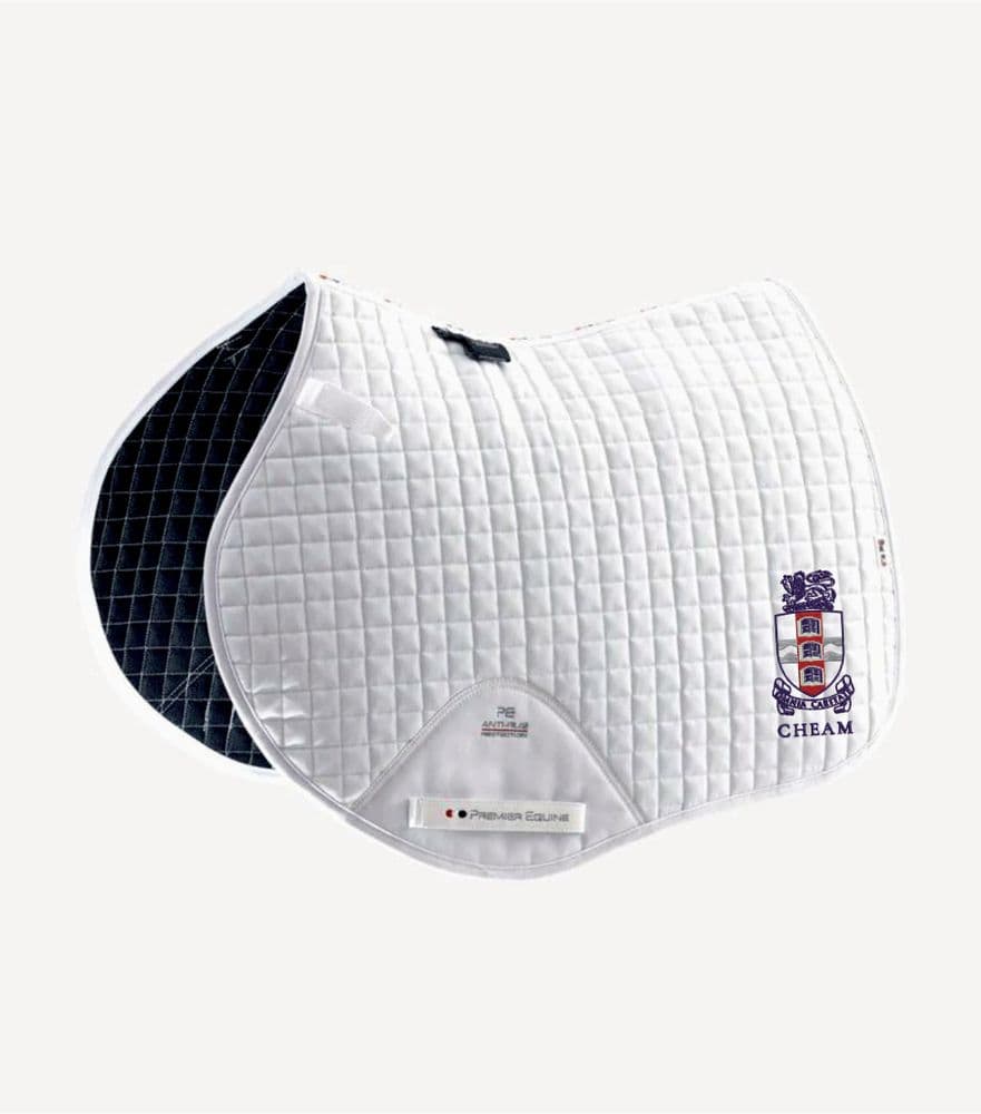 Cheam School Equestrian Close Contact Premier Equine White Saddlecloth