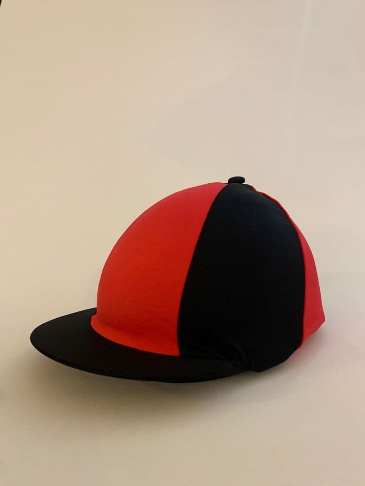 Cheam School Equestrian Red/Navy Quartered Hat Silk