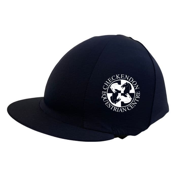 Checkendon Navy Lycra Hat Silk with Button