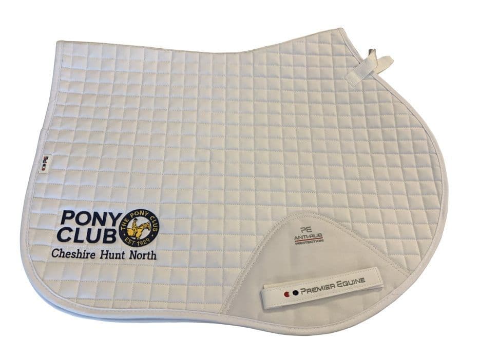 Cheshire Hunt North PC Premier Equine Close Contact White Saddlecloth