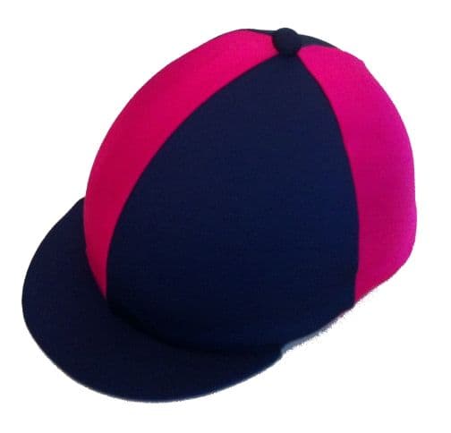 Chiddingfold Farmers' Navy/Pink Lycra Hat Silk