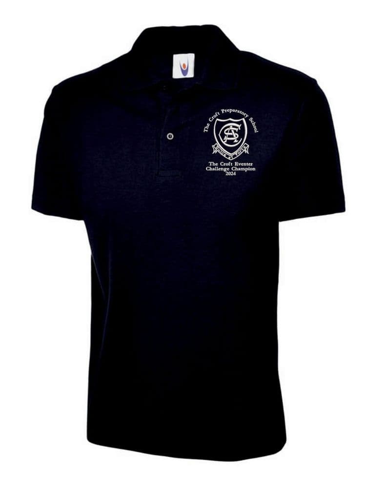 CHILD Croft School Eventer Challenge Navy Polo Shirt UC103
