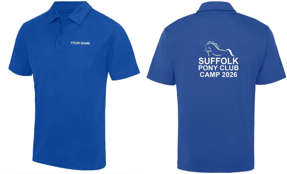 CHILD Suffolk PC CAMP 26 Royal Blue "cool" Polo Shirt - JC040B