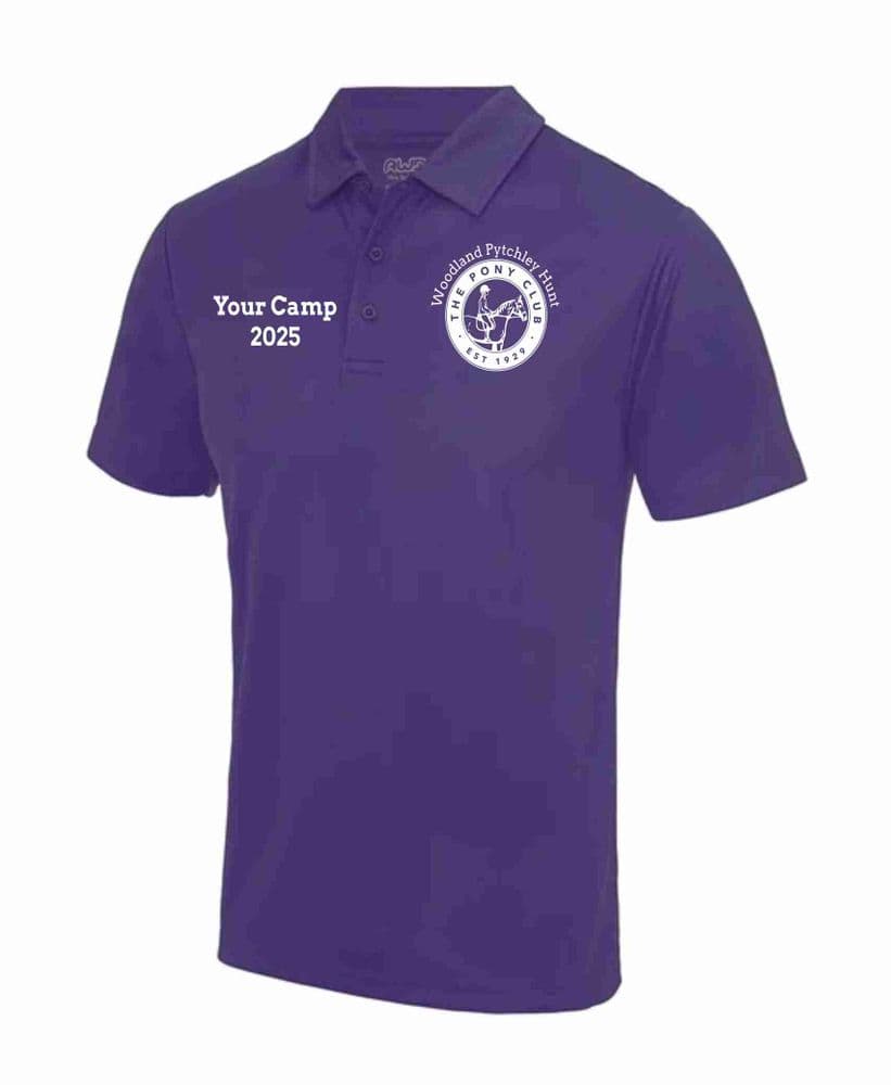 CHILD Woodland Pytchley PC CAMP 25 Purple Polo Shirt JC40j