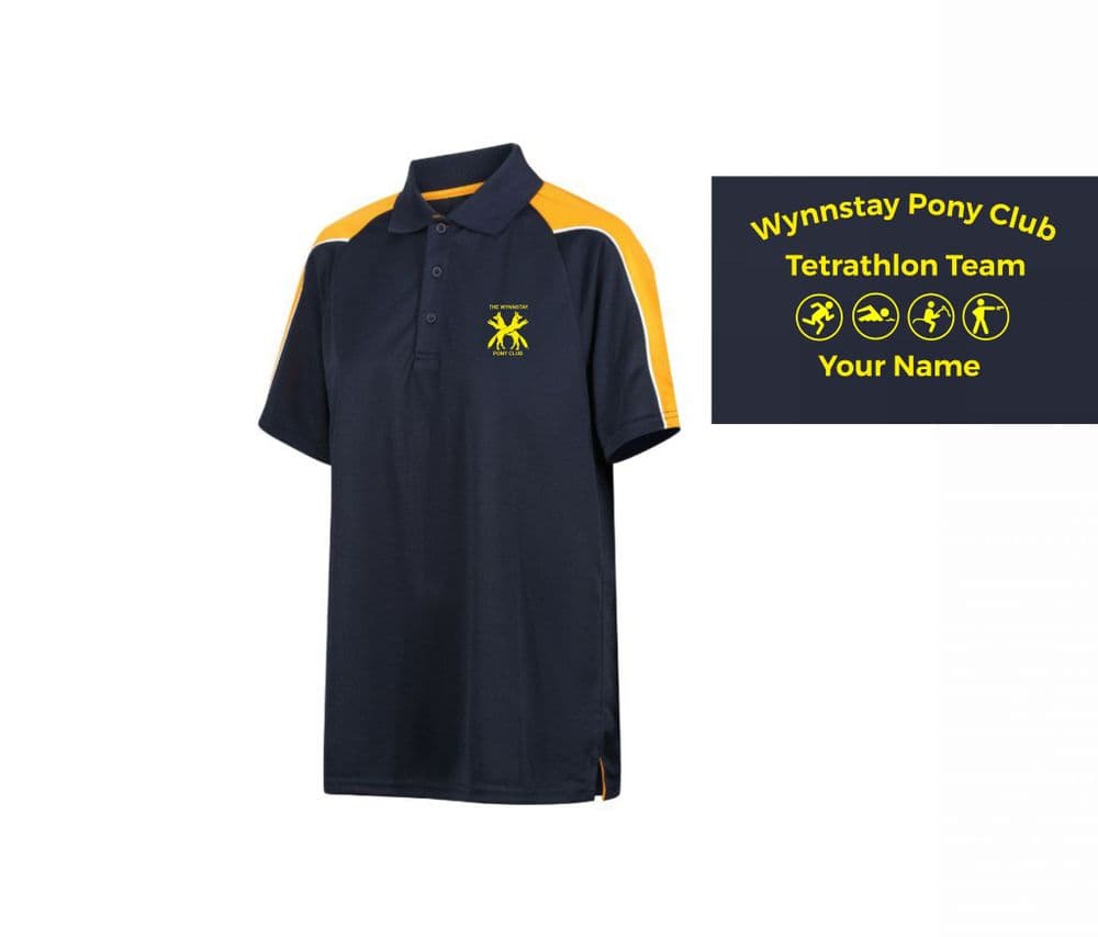 CHILD Wynnstay PC  TET Navy Polo Shirt 806