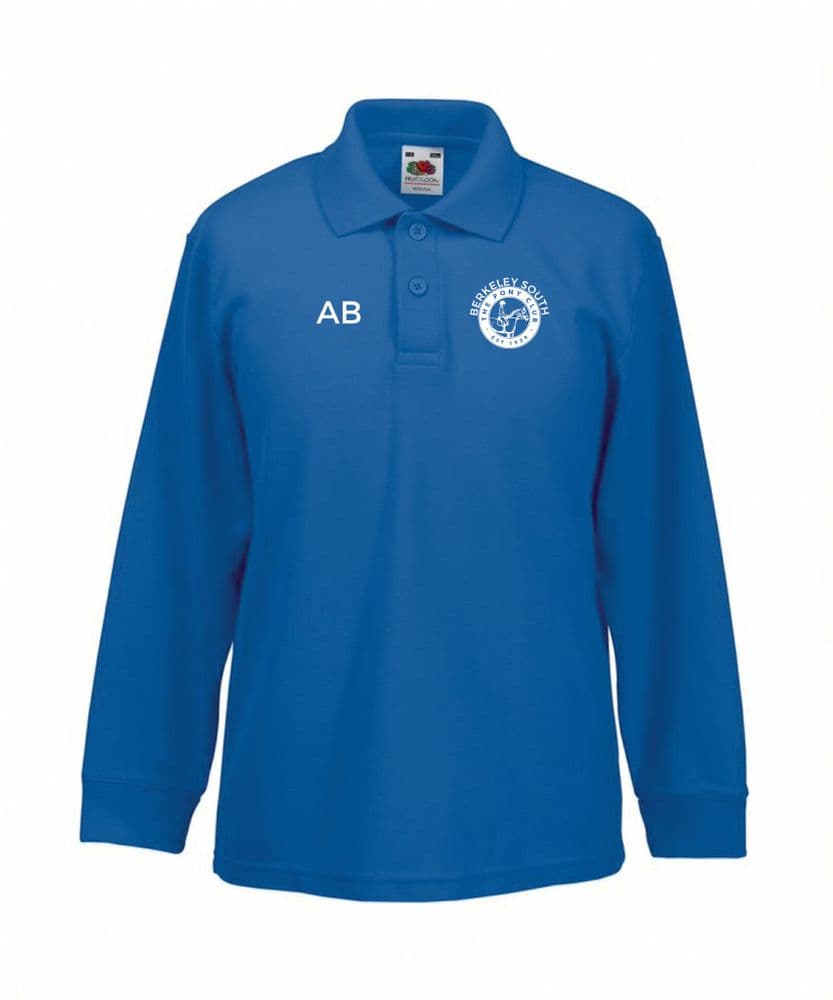 Children's Berkeley South Pony Club Long Sleeve Royal Blue Polo