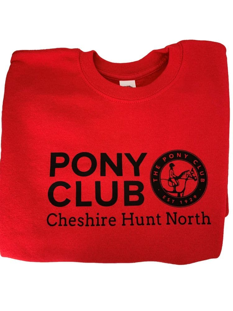 Children's Cheshire Hunt North PC Red Sweatshirt SS801