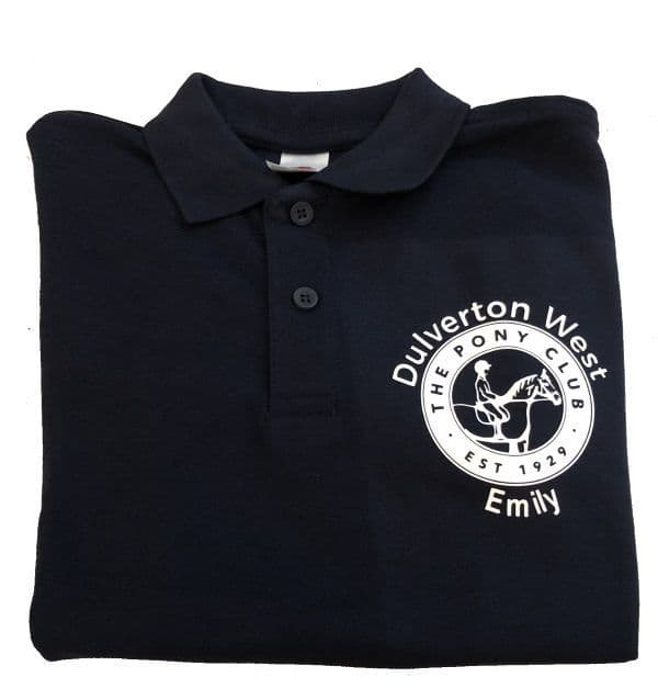 Children's Dulverton West Pony Club Navy Polo UX103