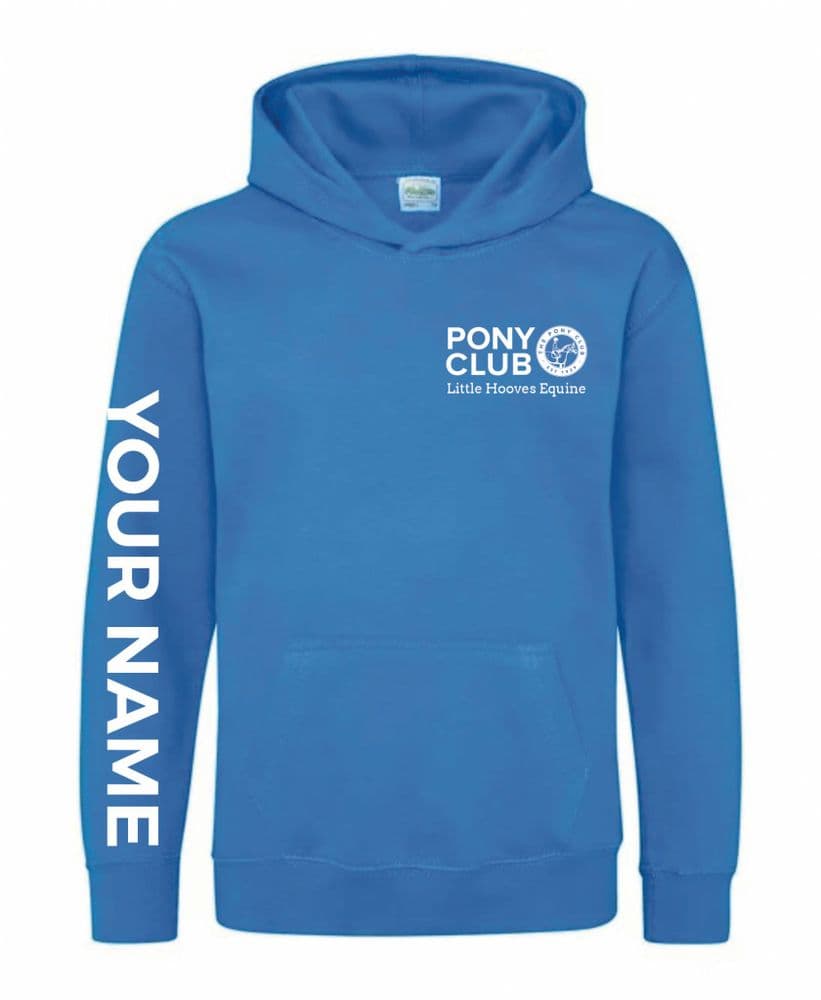 Children's Little Hooves Pony Club, Sapphire Blue Hoodie JH001b