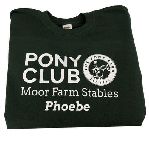 Children's Moor Farm Stables Bottle Green Sweatshirt UX7