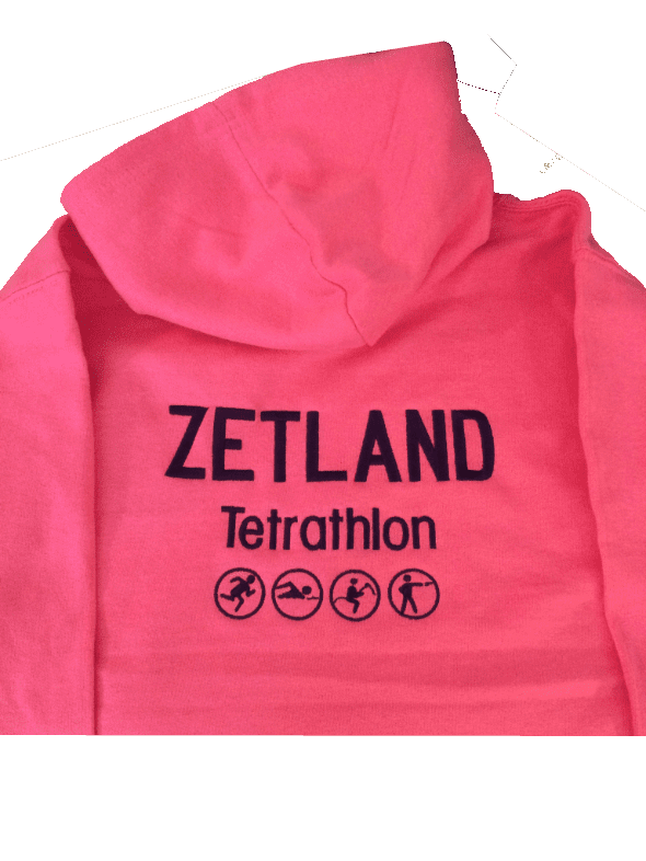 Children's Navy/Pink Zetland Tetrathlon Hoodie