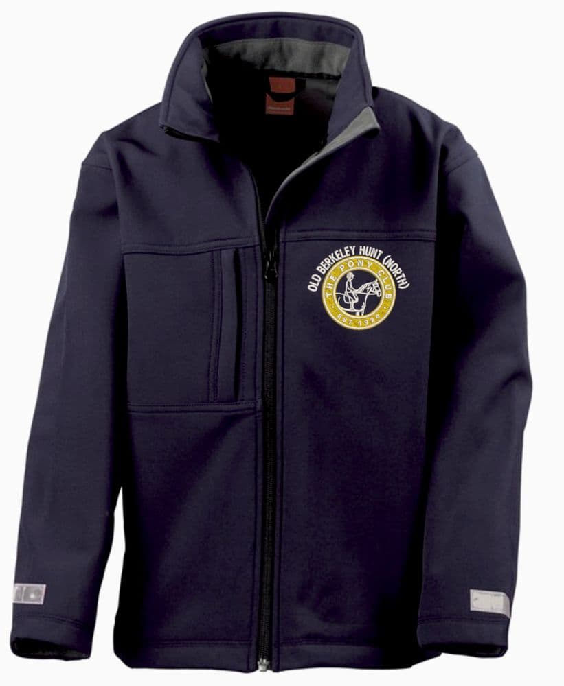 Children's OLD BERKELEY HUNT (NORTH) Navy Classic Softshell 3 layer jacket.