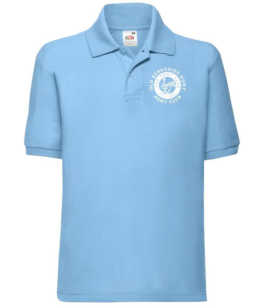 Children's Old Berkshire Hunt PC Pale Blue Polo - SS11b