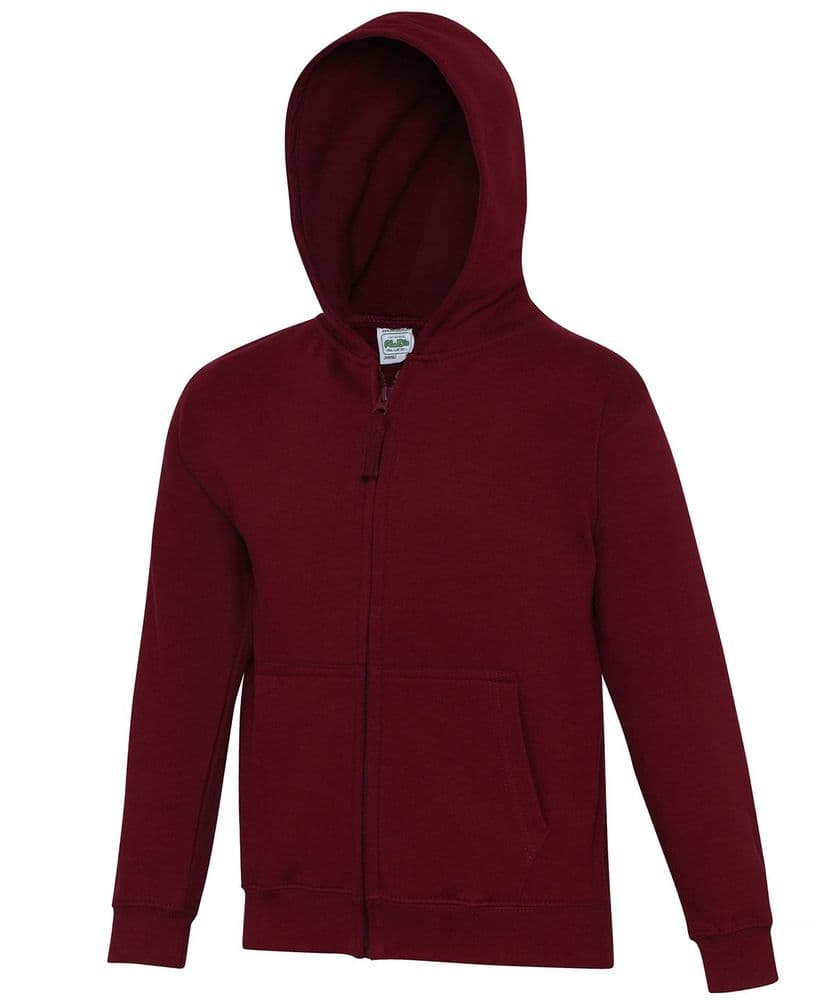 Children's Red Piece Equestrian Stables Burgundy ZIP Hoodie