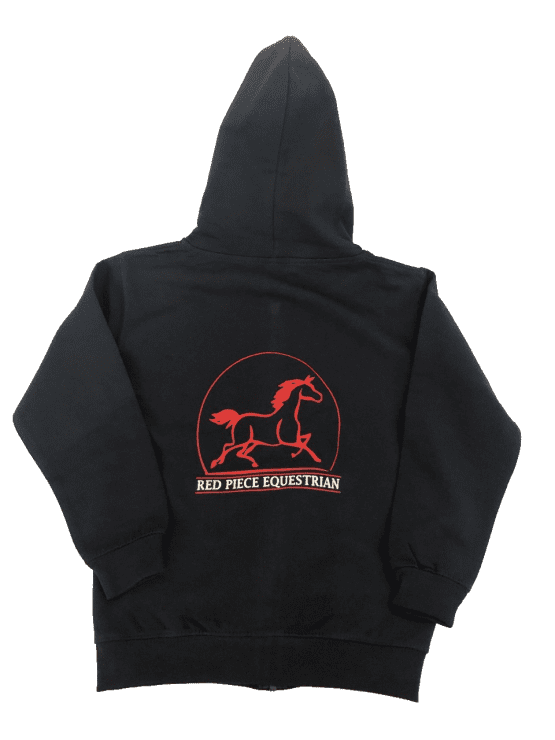 Children's Red Piece Equestrian Stables Navy ZIP Hoodie