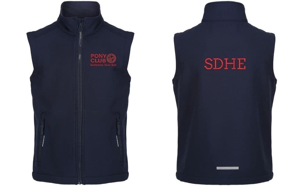 Children's Southdown East PC Navy Soft-shell Gilet - RG331