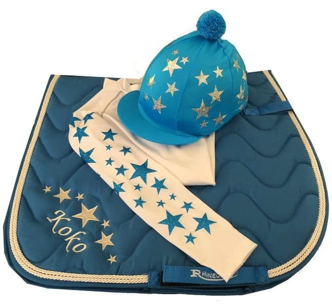 Children's Turquoise Glitter Base Layer Cross Country Colours