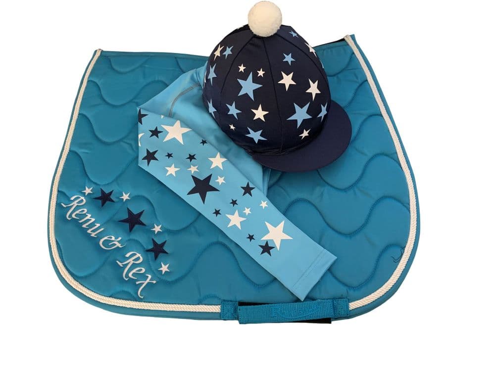 Children's Turquoise/White/Navy Base Layer Cross Country Colours