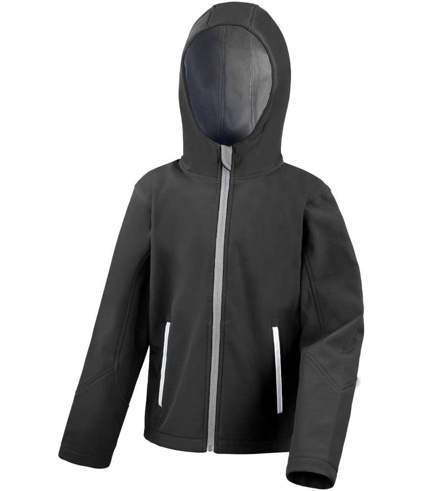 Children's Wales And Wirral Warriors Black Kids Softshell Jacket RS2234B