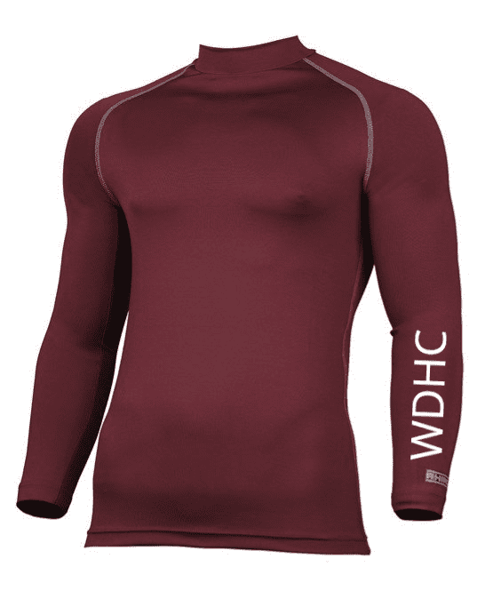 Children's Warlingham District HC Burgundy Base Layer