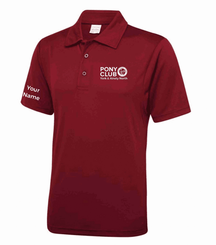 Children's York & Ainsty North "Cool" Burgundy Camp 26 Polo Shirts JC040j