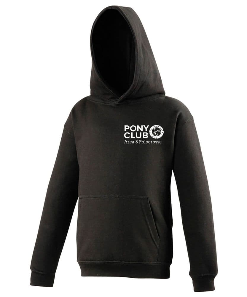 Childrens Area 8 Polocrosse Black Hoodie