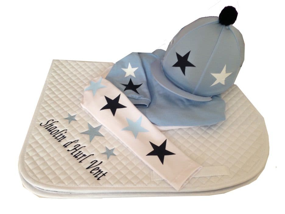 Childrens Baby Blue/White/Navy Base Layer Cross Country Colours