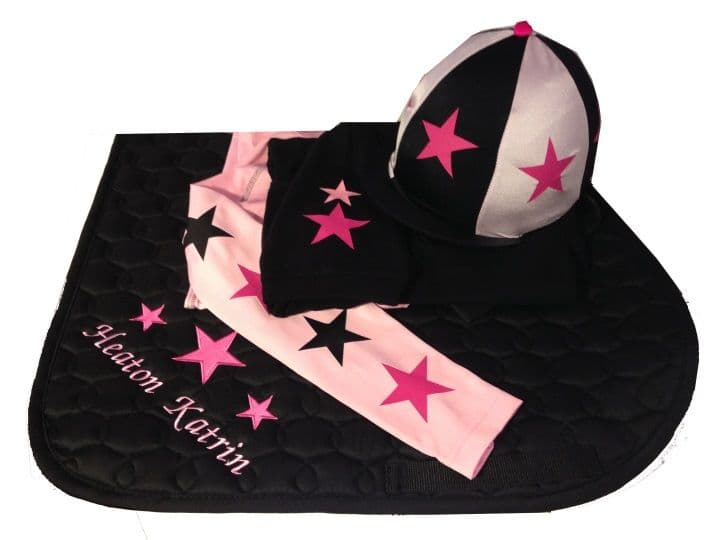 Childrens Black/Baby Pink/Hot pink Base Layer Cross Country Colours