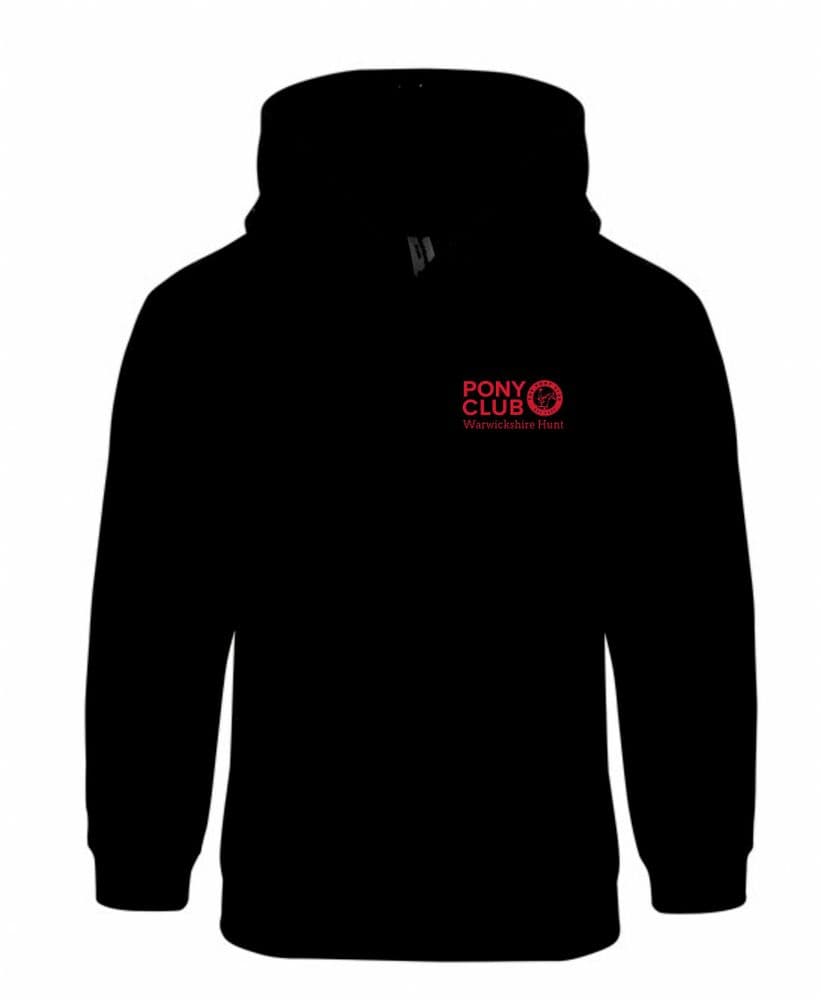 Childrens Black Warwickshire Pony Club Hoodie