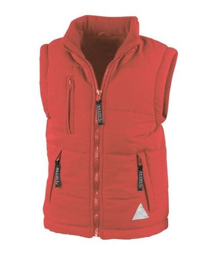 Childrens Carmarthen Bay Red Padded Gilet