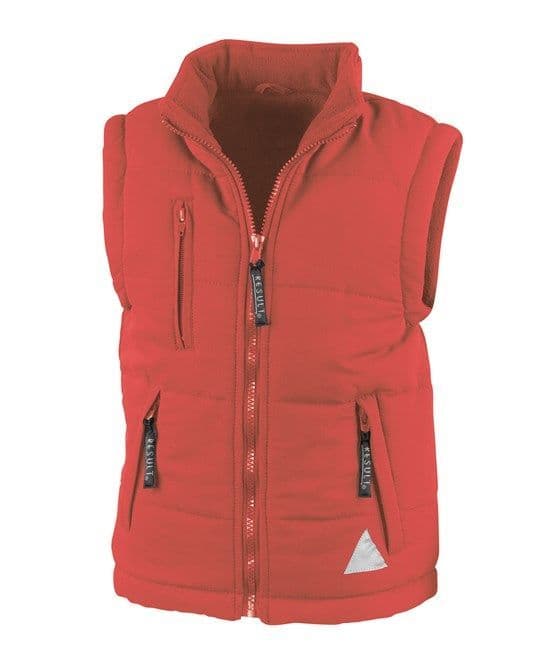 Childrens Carmarthen Bay Red Padded Gilet