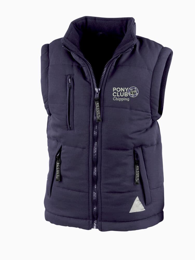 Childrens Chipping PC Navy Blue Padded Gilet RE88j