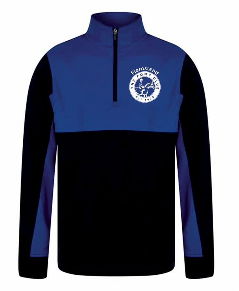 Childrens Flamstead Royal/navy Quarter Zip Tracksuit top LV875