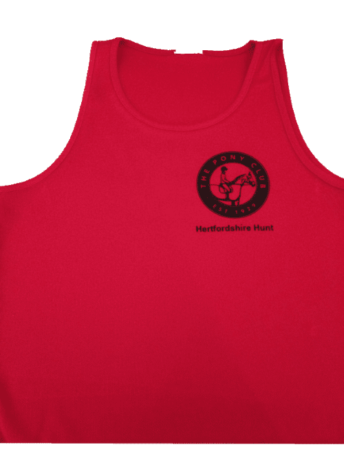 Childrens Herts Hunt Pony Club Tet running vest JC07j