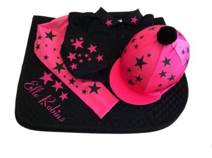 Childrens Hot Pink/Black Base Layer Cross Country Colours