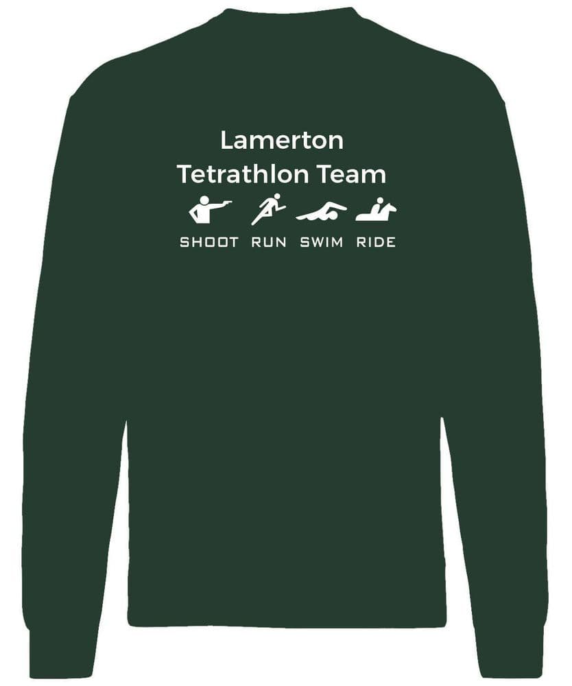 Childrens Lamerton PC Tetrathlon/Triathlon Bottle Green Sweatshirt UX7