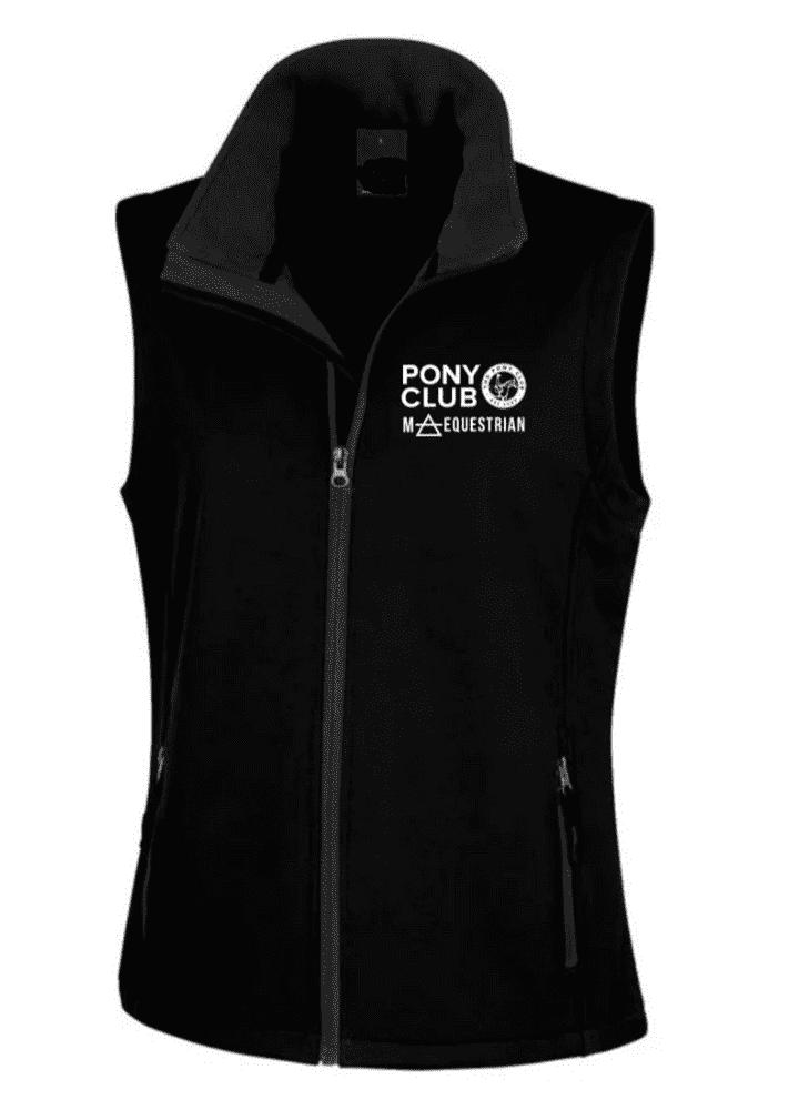 Childrens MA Equestrian Black Softshell Gilet - RG331