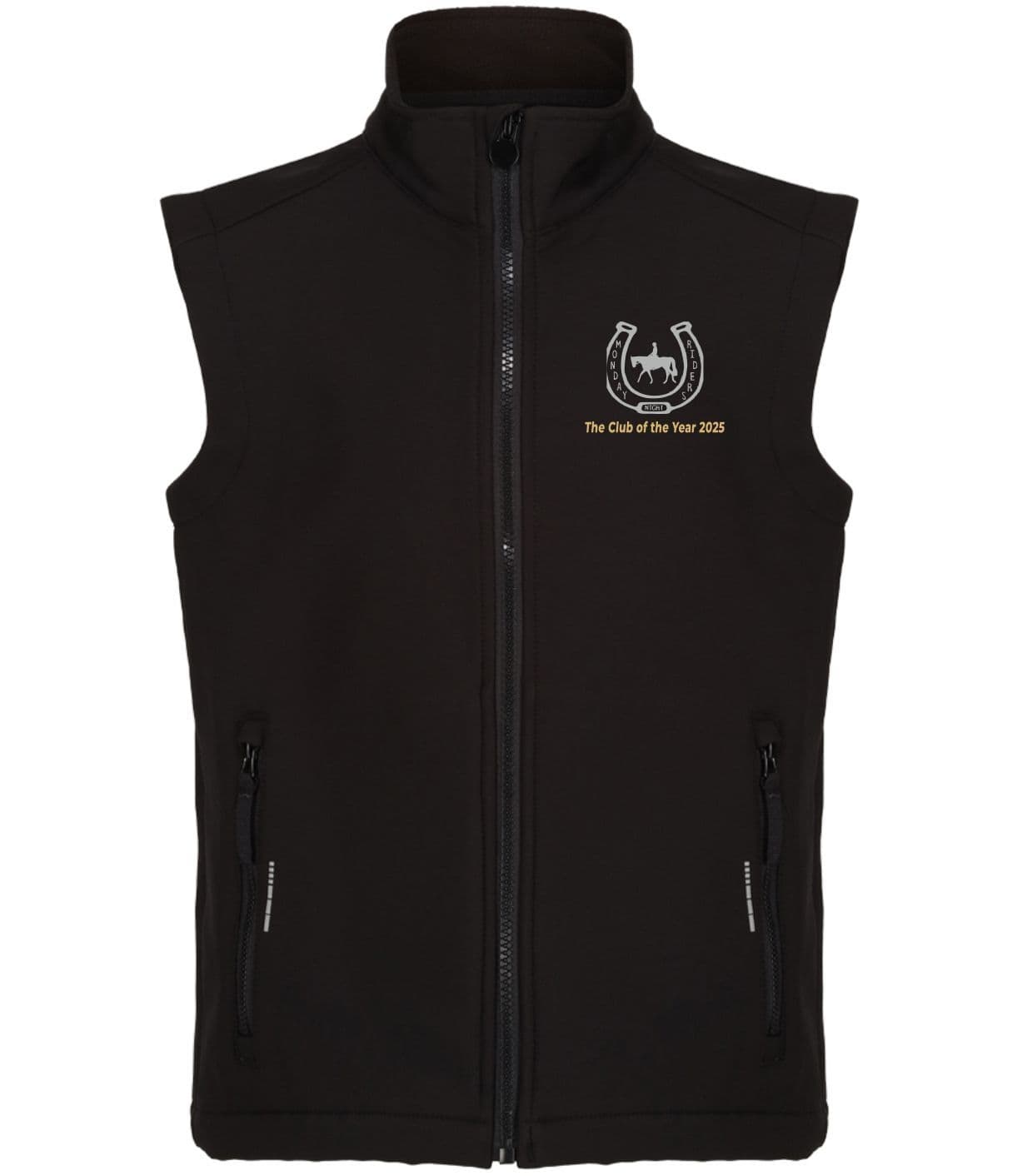 Childrens Monday Riders Black Softshell Gilet RG331