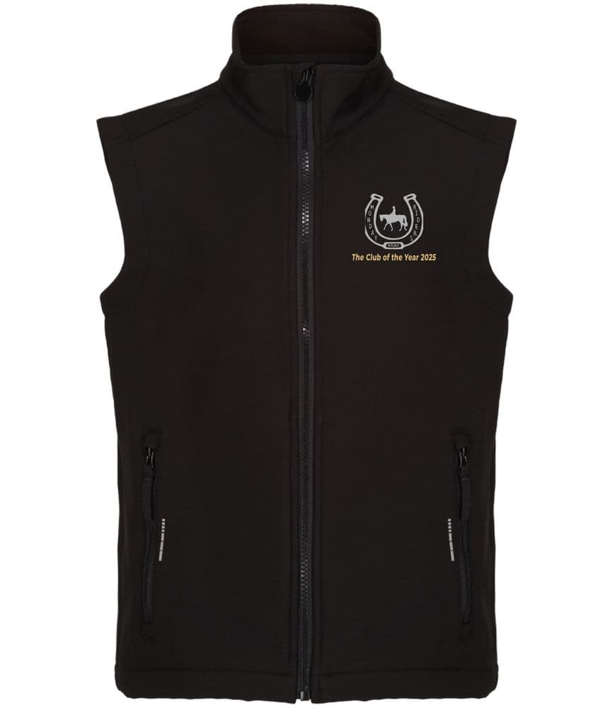Childrens Monday Riders Black Softshell Gilet RG331