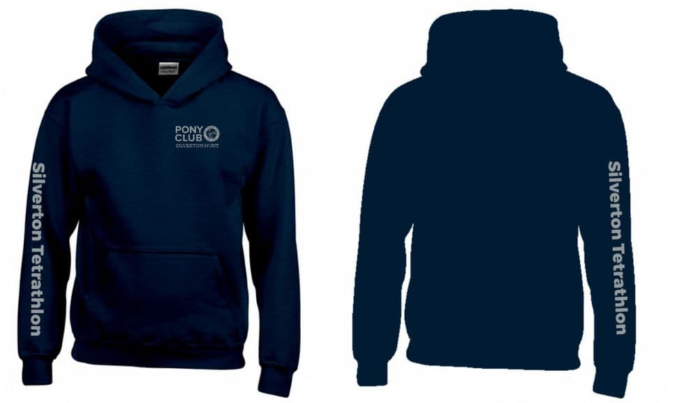Childrens Navy Silverton Tetrathlon Pony Club Hoodie GD057b