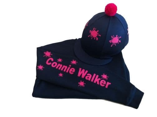 Childrens Navy Sweartshirt & Matching Silk