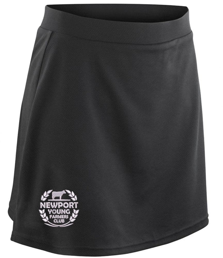 CHILDRENS Newport YF Black Skort - SR261B